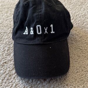 Black A&0x1 Baseball Cap